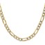 14K Yellow & Rhodium 6.5mm Figaro Chain - 26 in.