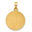 14K Yellow & Rhodium Hollow St. Michael Medal - 22.5 mm