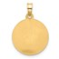 14K Yellow & Rhodium Hollow St. Theresa Pendant - 21.5 mm