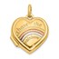 14K Yellow & Rhodium Rose CHASE THE RAINBOW Heart Locket - 21 mm