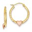 14k Yellow & Rose Gold Heart Hoop Earrings