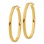 14ky Polished Oval Hoop Earrings