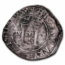 (1542-55) Mo-O Mexico Silver 4 Reales Carlos & Joanna XF