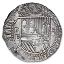 1580-1581 (PB) Bolivia Silver 4 Reales Philip II AU