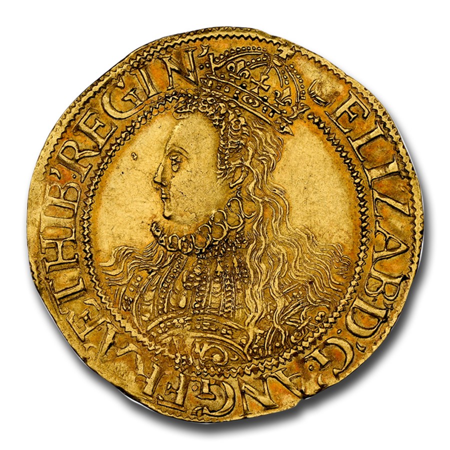 (1592-95) Great Britain Gold Half Pound Elizabeth I AU-55 NGC