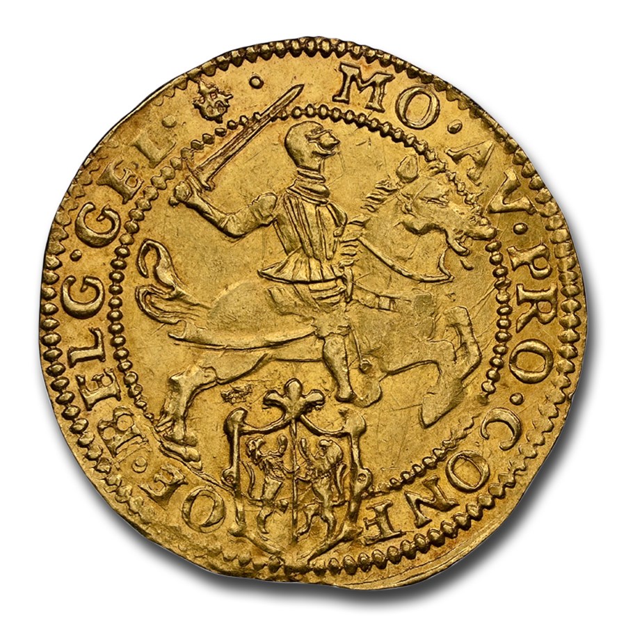 1607 Netherlands Gold 1/2 Cavalier d'Or MS-61 NGC (Gelderland)