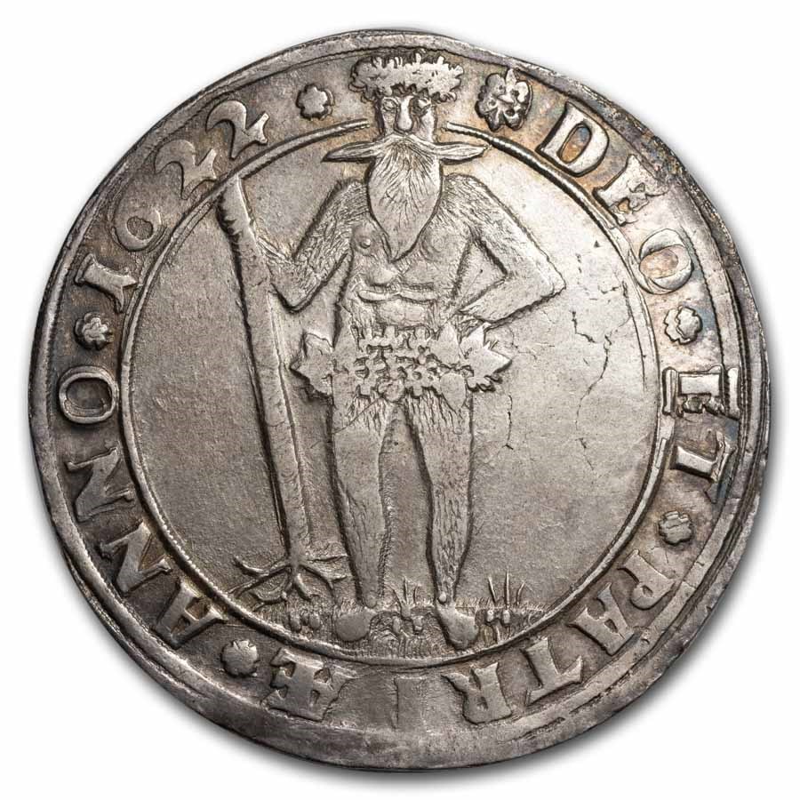 1622 German States Brunswick Silver Taler Wild Man AU