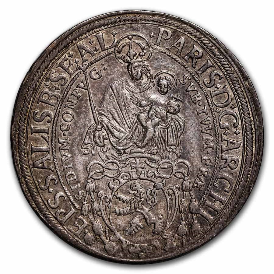 1623 German States Salzburg Silver Thaler AU