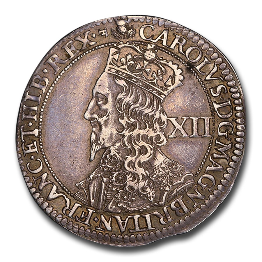 (1625-49) Scotland Silver 12 Shillings AU-50 PCGS (4th Issue)