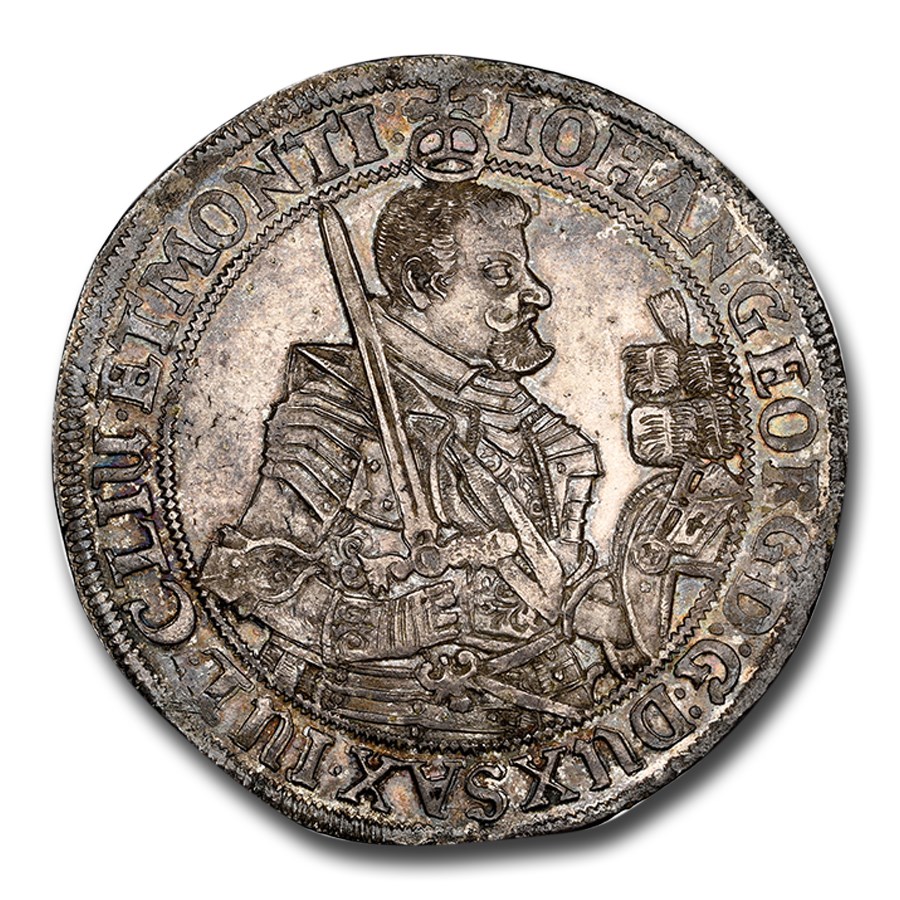 1631 Germany Silver Thaler Georg I MS-64 NGC
