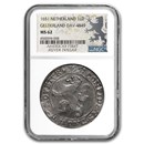 1651 Netherlands AR Lion Dollar Gelderland MS-62 NGC (Dav-4849)