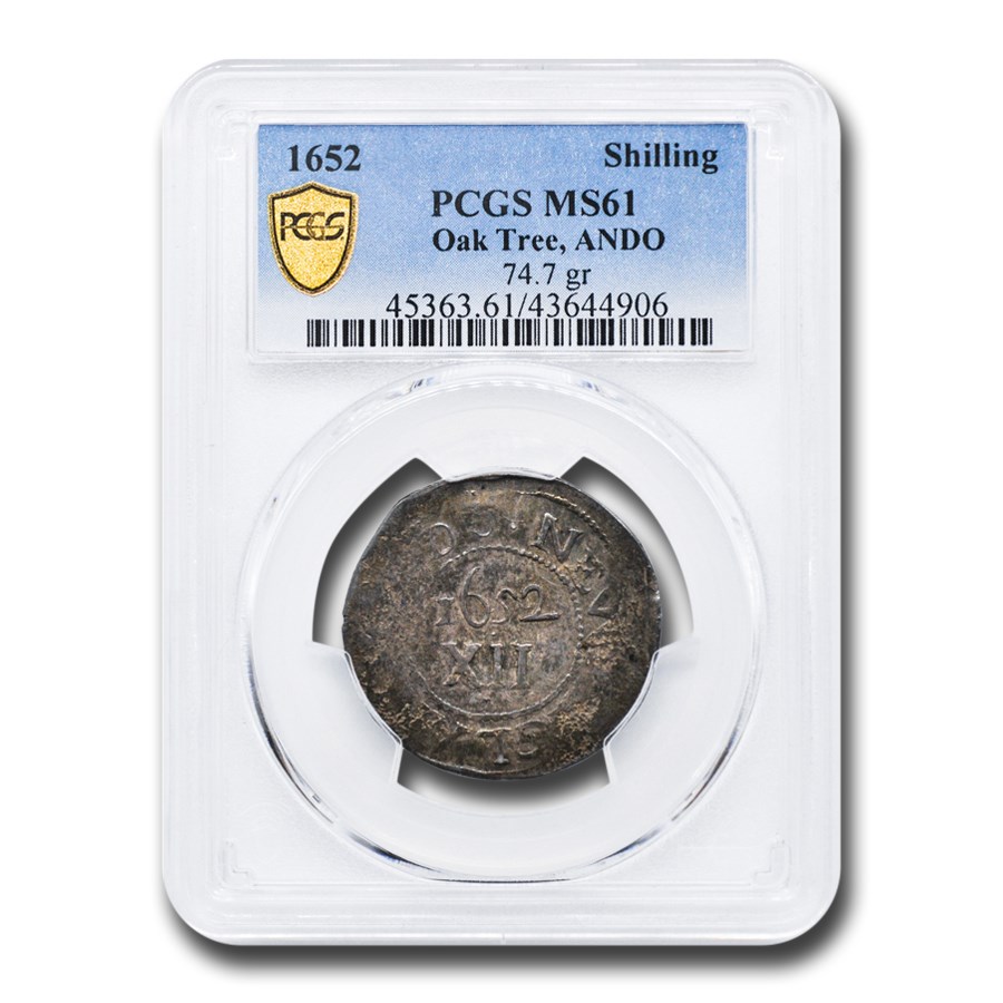 1652 Oak Tree Schilling MS-61 PCGS (ANDO)