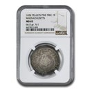 1652 Pine Tree Shilling Massachusetts MS-65 NGC (Pellets)