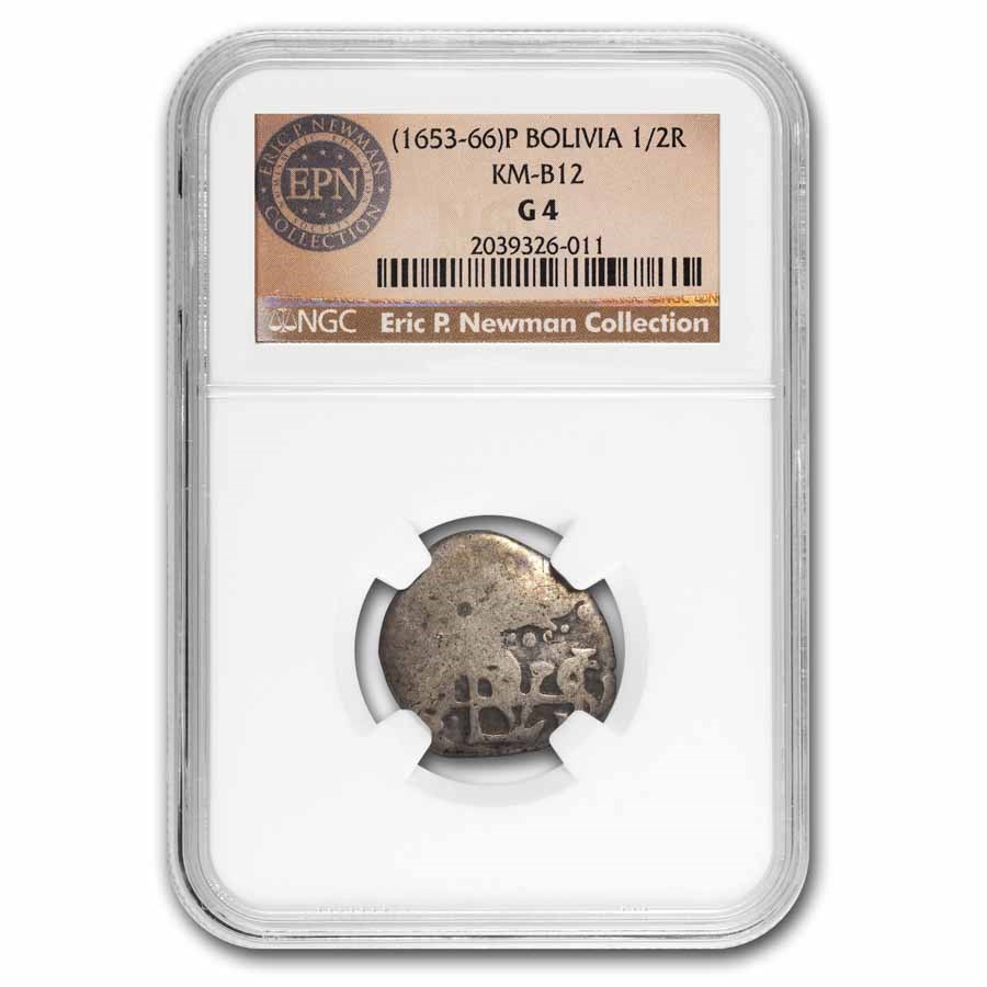 (1653-1666)-P Bolivia Silver 1/2 Real Good-4 NGC