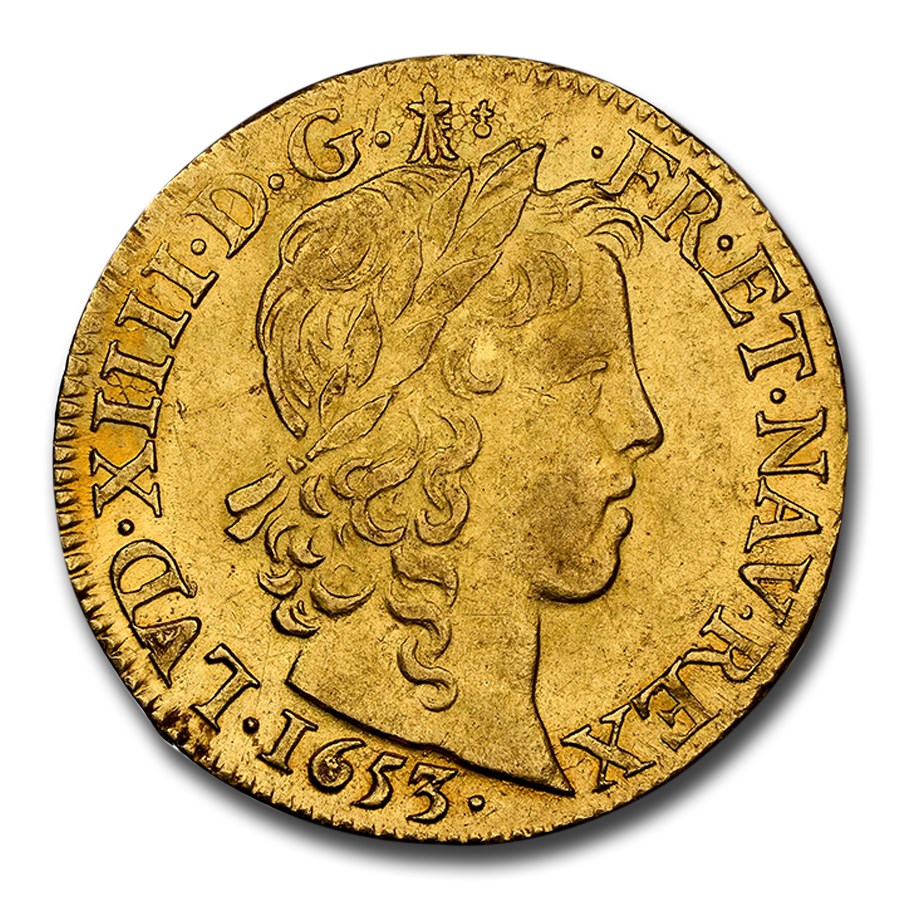 1653-X France Gold Louis d'Or Louis XIV AU-55 NGC