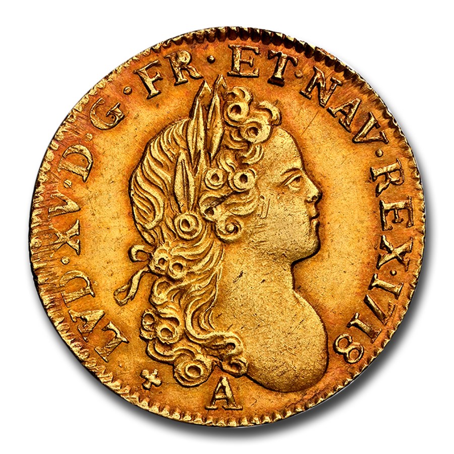 1718-A France Gold Louis d'Or Louis XV MS-63 NGC