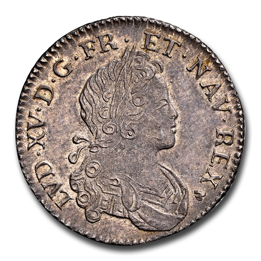 1719-G France Silver 20 Sols Louis XV MS-63 NGC