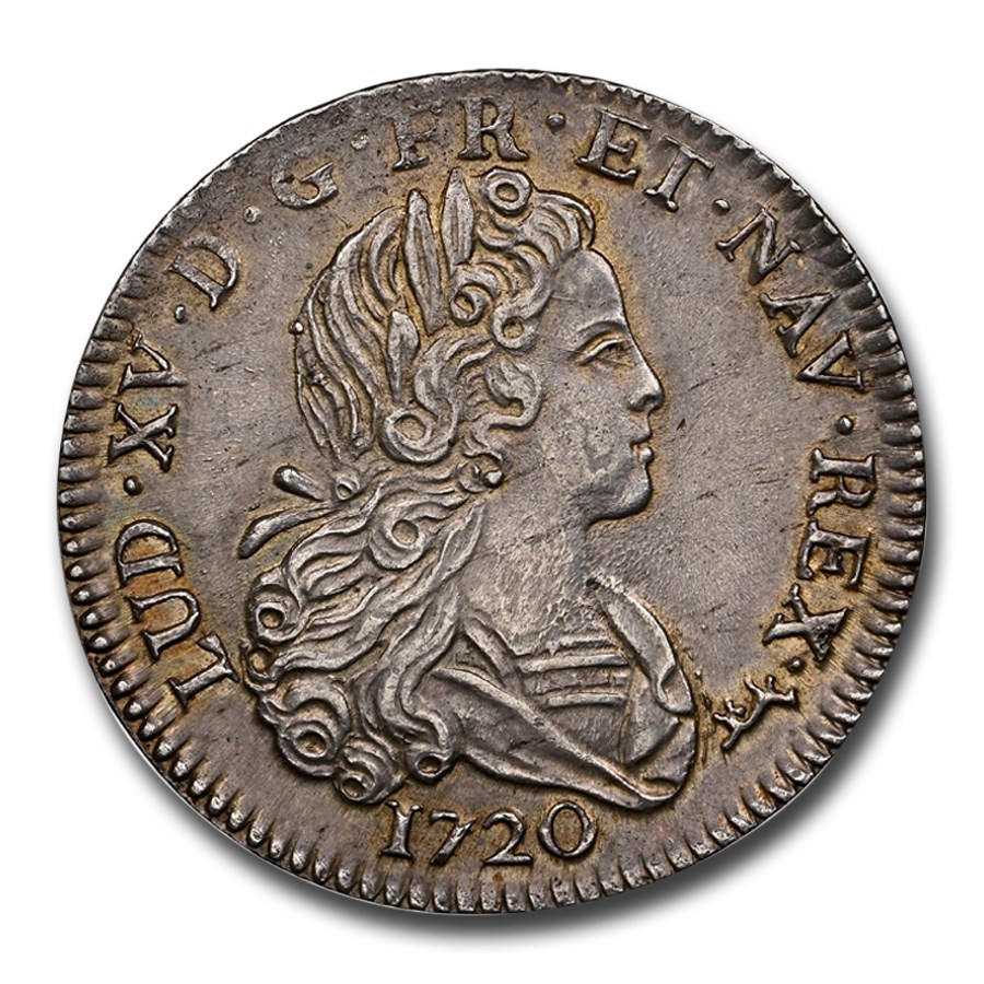 1720-AA French Colonies Silver 1/3 ECU MS-62 NGC