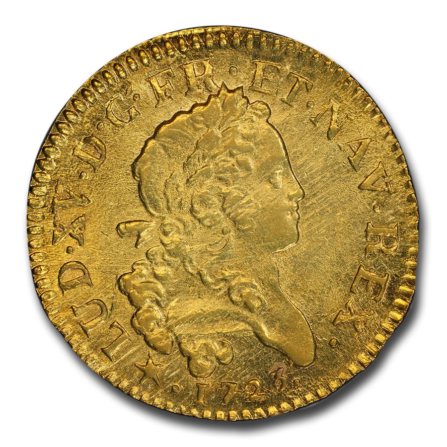 1723-N France Gold Louis d'Or Louis XV MS-62 PCGS