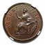 1723 Wood's Hibernia Halfpenny, Harp Right MS-65 NGC (BN S-6601)