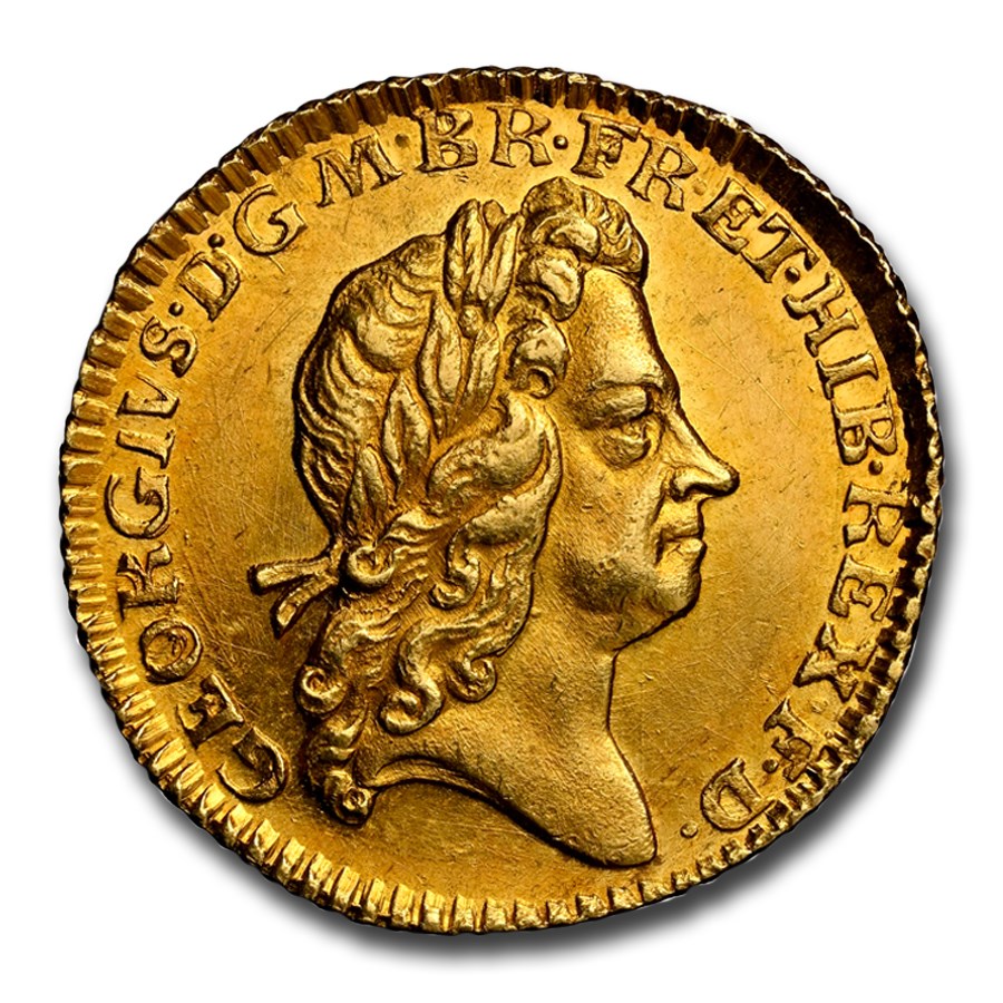 1725 Great Britain Gold 1/2 Guinea George II MS-63 NGC