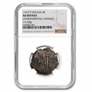 1741-P Bolivia Silver 4 Reales Philip V AU Details NGC