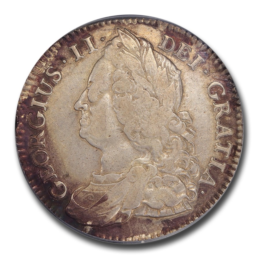 1745 Great Britain Silver Half Crown George II VF-35 PCGS