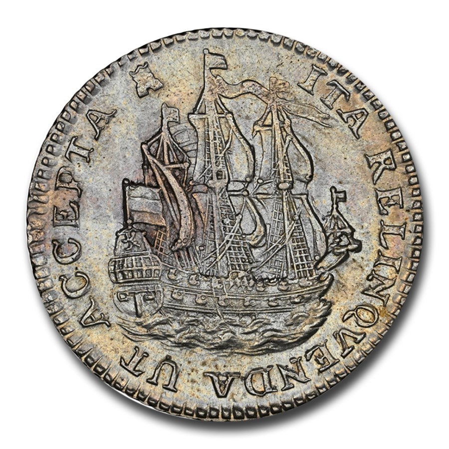 1753 Netherlands Silver Piefort 6 Stuivers MS-63 NGC (Zeeland)