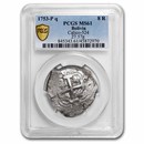 1753-P Bolivia Silver 8 Reales Cob MS-61 PCGS