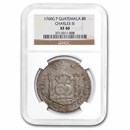 1760-G P Guatemala Silver 8 Reales XF-40 NGC