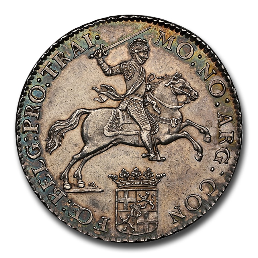 1761 Netherlands Silver 1/2 Ducaton MS-62 NGC (Utrecht)