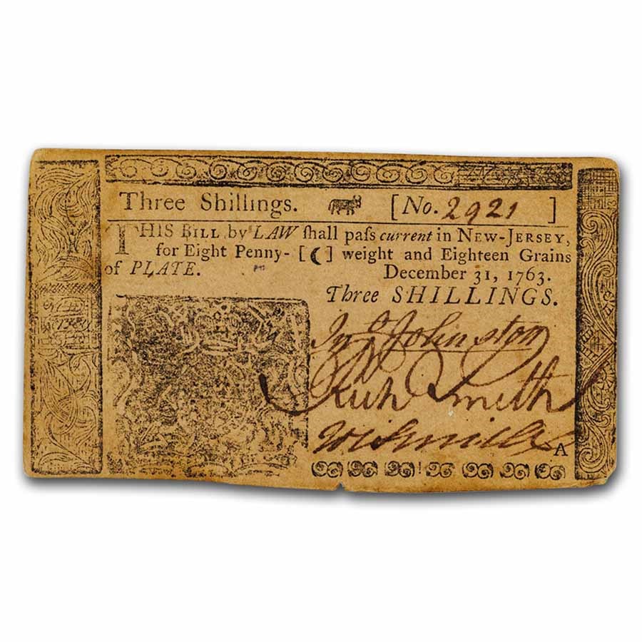 Buy 1763 3 Shillings New Jersey 12/31/63 CU (Fr#NJ-154) | APMEX