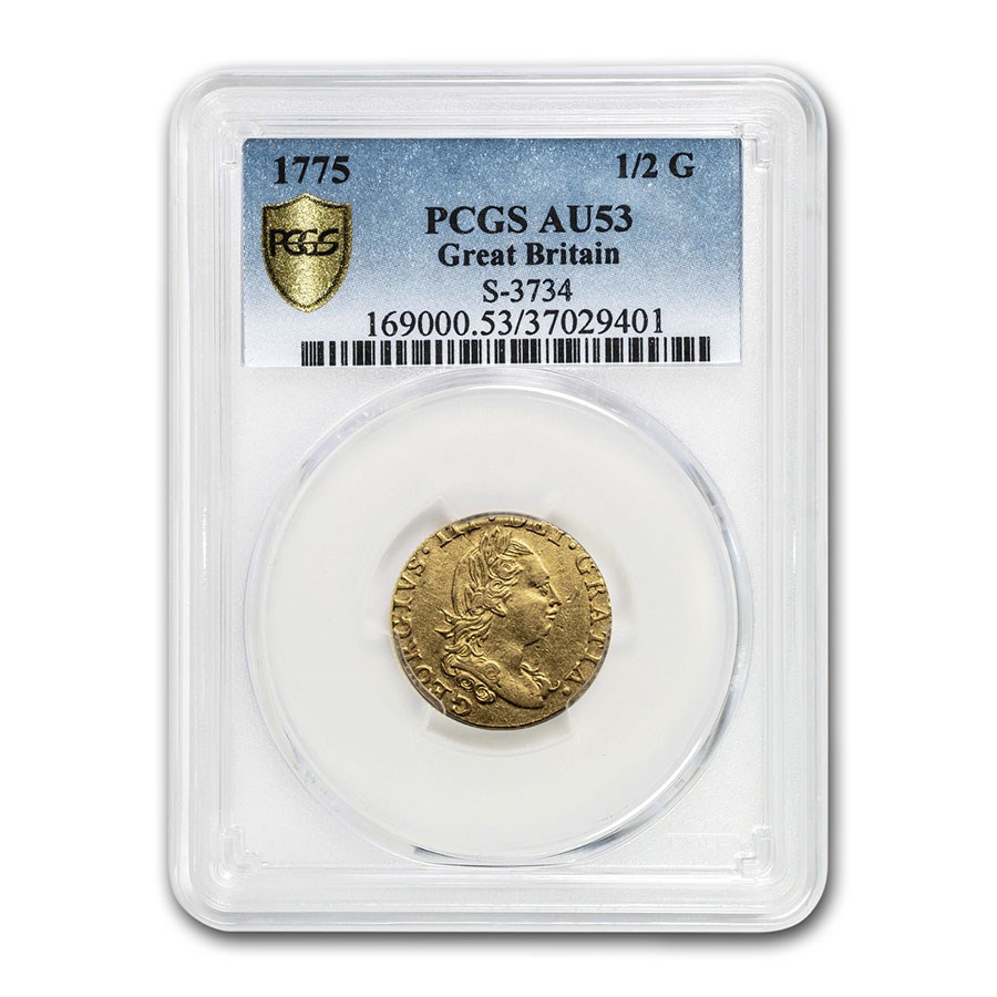 Buy 1775 Great Britain Gold 1/2 Guinea George III AU-53 PCGS | APMEX