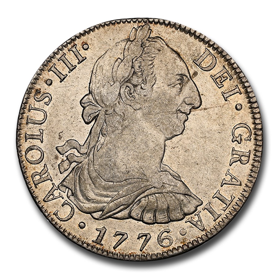 1776-Mo Mexico Silver 8 Reales Charles III AU-53 NGC