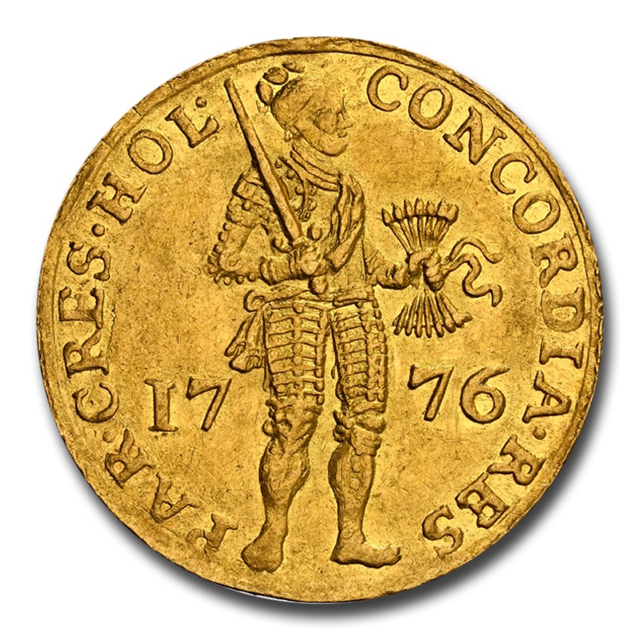 1776 Netherlands Holland Gold Ducat AU-55 NGC