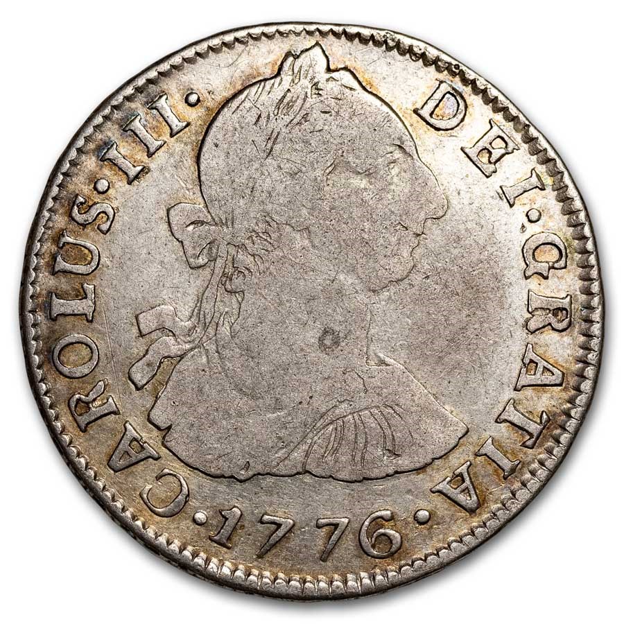 1776-PTS JR Bolivia Silver 2 Reales Charles III VF