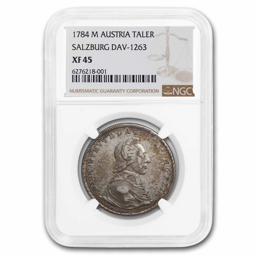 1785 German States Salzburg Silver Thaler XF-45 NGC