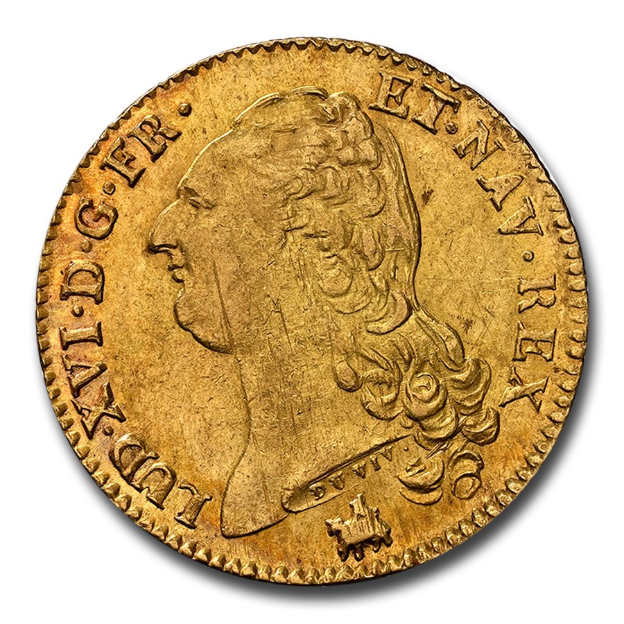 1786-B France Gold 2 Louis d'Or Louis XVI MS-61 NGC