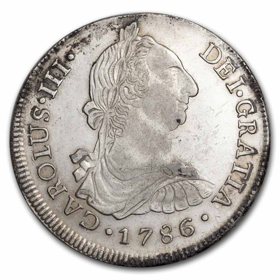 1786-PTS PR Bolivia Silver 8 Reales Charles III AU