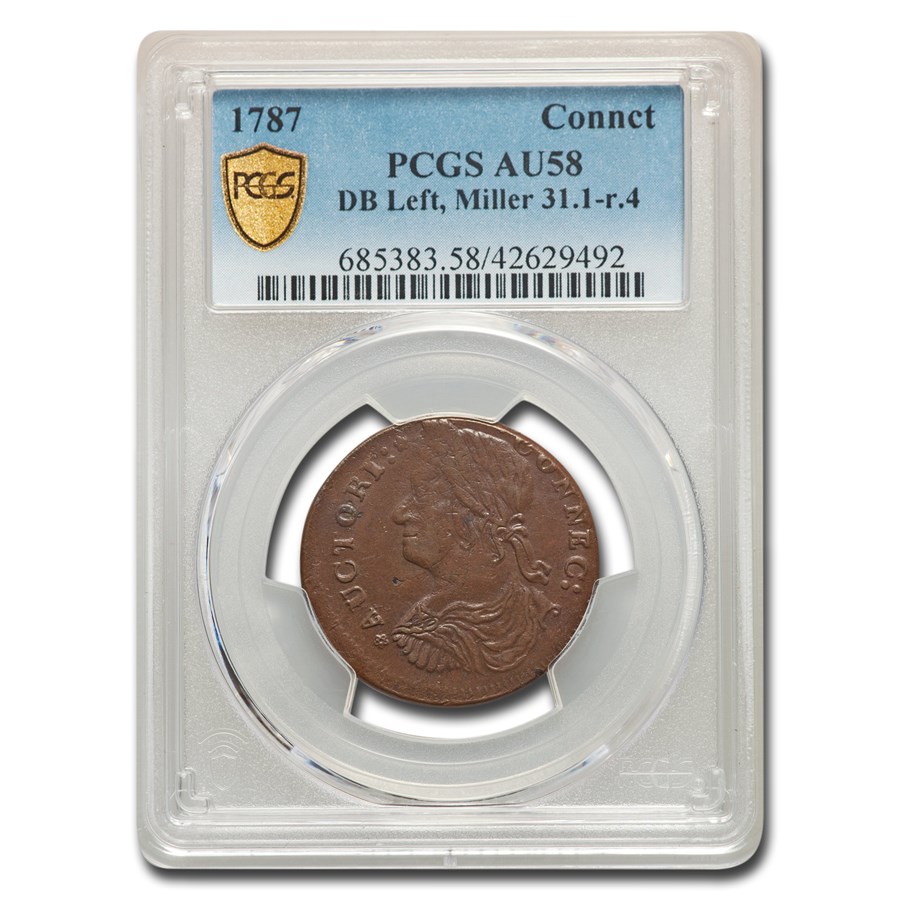 Buy 1787 Connecticut Copper Bust Left VF-20 PCGS (Miller 31.1 4.4) | APMEX