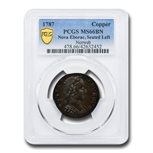 Buy 1787 Nova Eborac Seated Left MS-66 PCGS Brown | APMEX