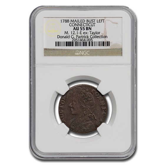 Buy 1788 Connecticut Copper Bust Left AU-55 NGC (Brown) | APMEX