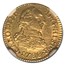 1788-S C Spain Gold 1/2 Escudo Charles III AU-58 NGC