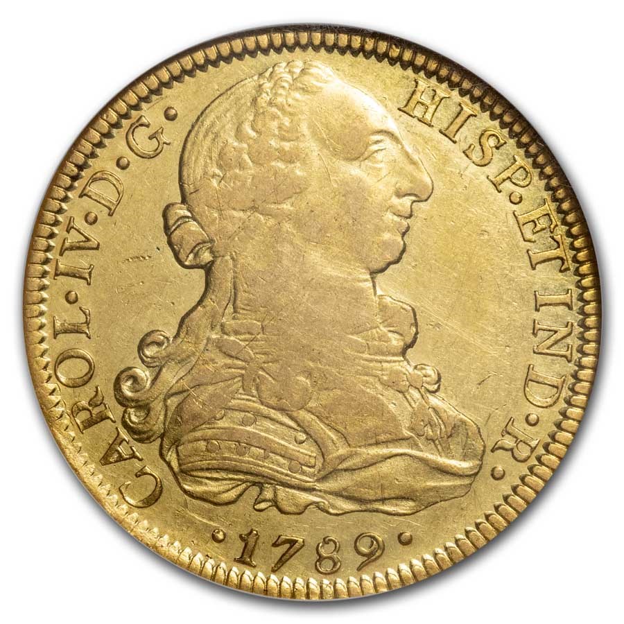 1789-Mo FM Mexico Gold 8 Escudos Carlos IV XF-45 NGC