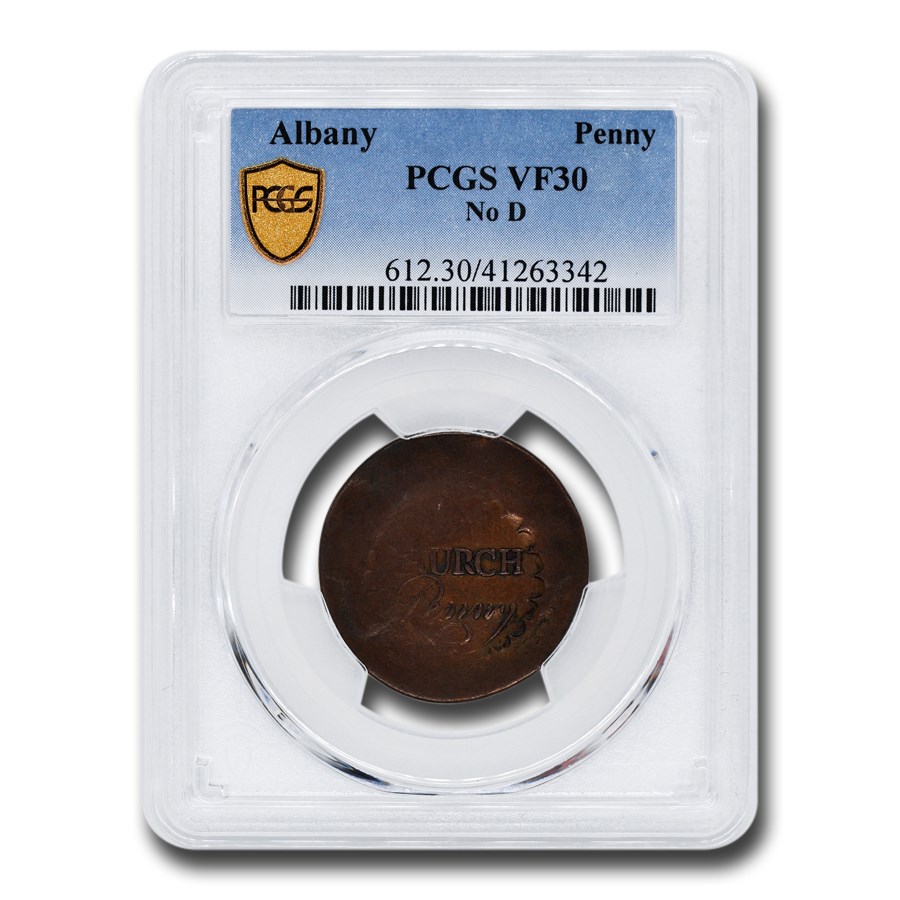 (1790) Albany Church Penny VF-30 PCGS (No D)