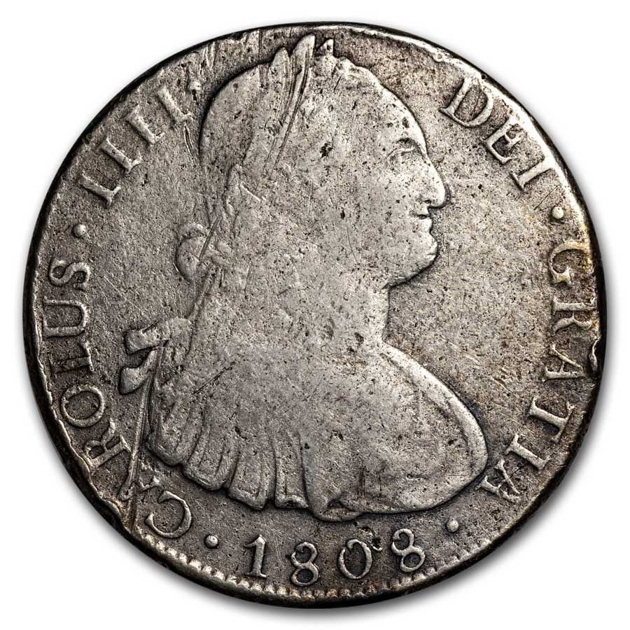 1791-1808 Bolivia Silver 8 Reales Charles IV Avg Circ