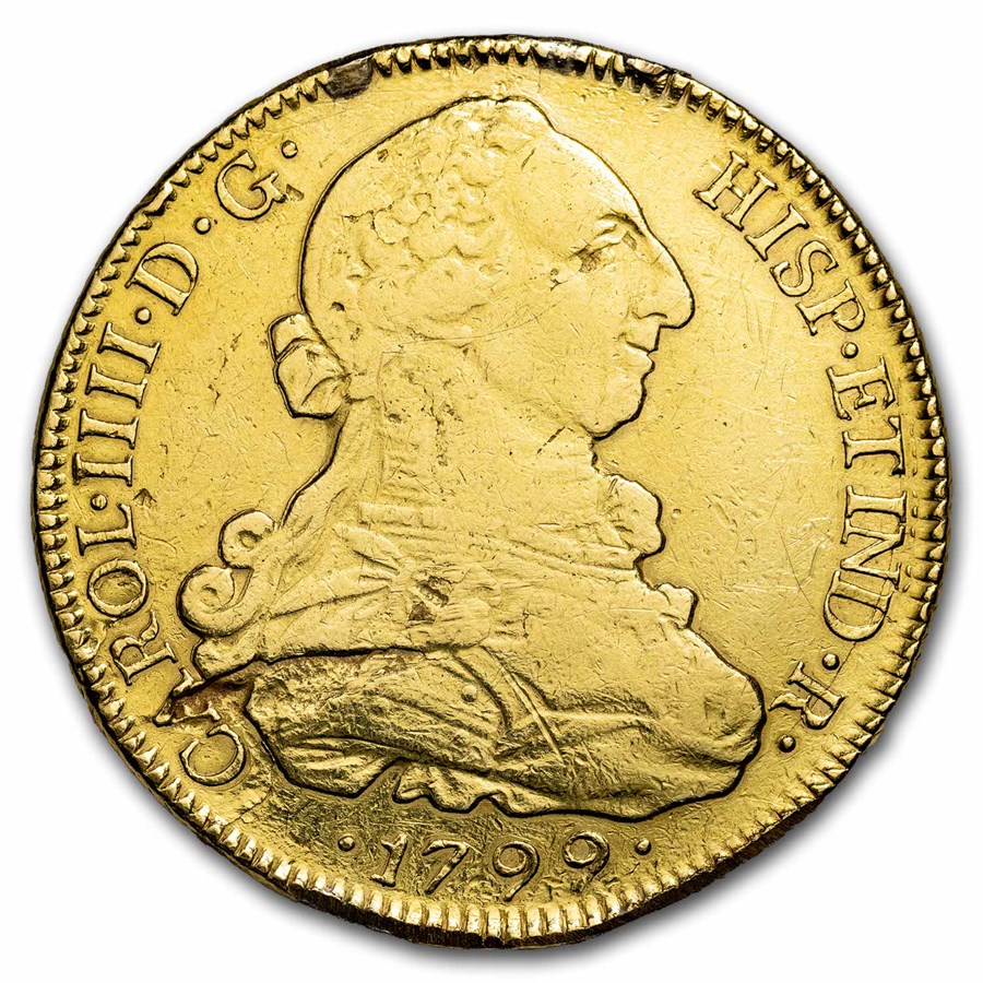 1791-1808 Chile Gold 8 Escudos Charles IV Cull