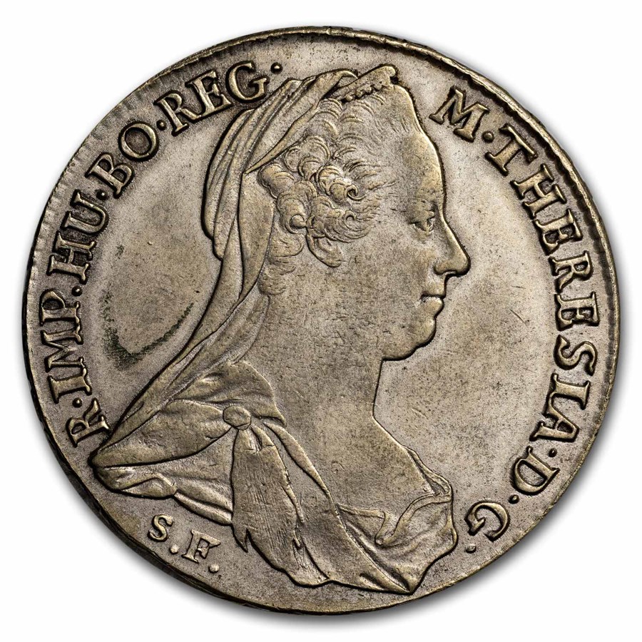 1793 1780 Austria Maria Theresa Silver Thaler Au Restrike