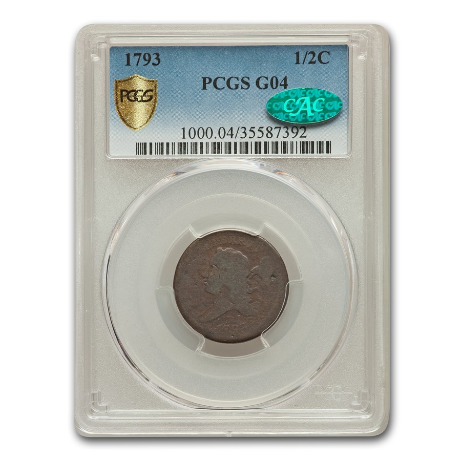 Download Buy 1793 Liberty Cap Half Cent Good-4 PCGS CAC (Brown) | APMEX