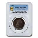 1794 Flowing Hair Wreath Cent MS-64+ PCGS (Brown)